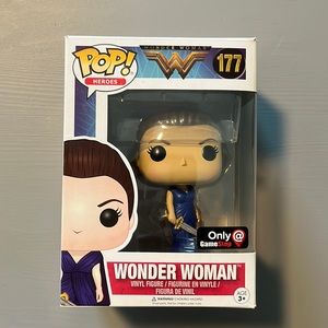 Funko POP - Wonder Woman (#177) Blue Dress - GameStop Exclusive